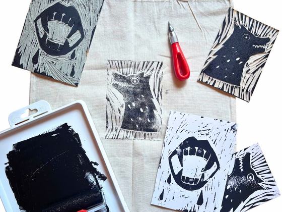 Night Bites – Prints After Dark: A Gothic Lino Printing Workshop