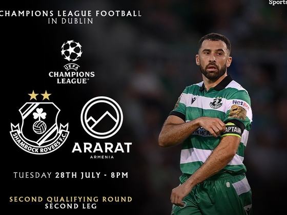 Shamrock Rovers vs FC Ararat-Armenia - Champions League