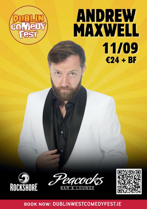 Peacock’s Bar & Lounge – Comedy headliner Andrew Maxwell
