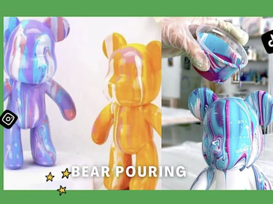 Bear Paint Pouring