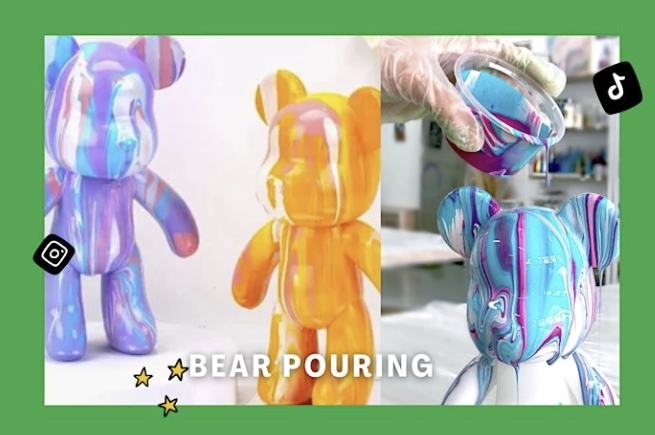 Bear Paint Pouring