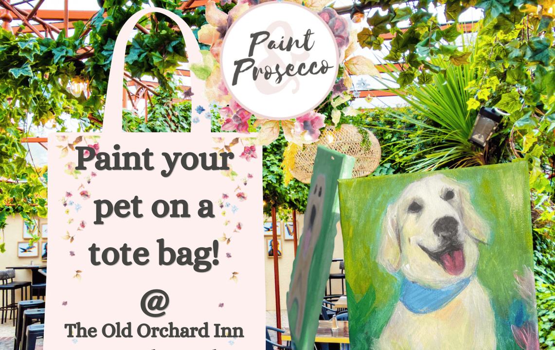 Paint your pet on a totebag with Paint & Prosecco