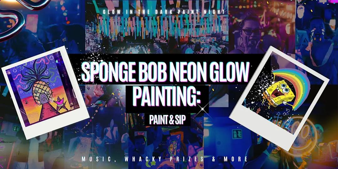 Neon Painting: Sponge Bob