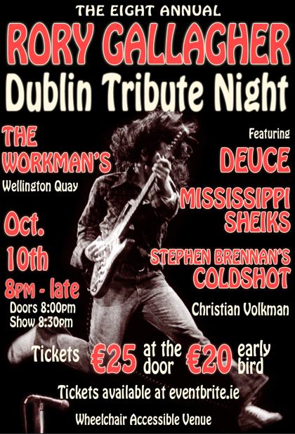 The 8th Annual Rory Gallagher Dublin Tribute Night