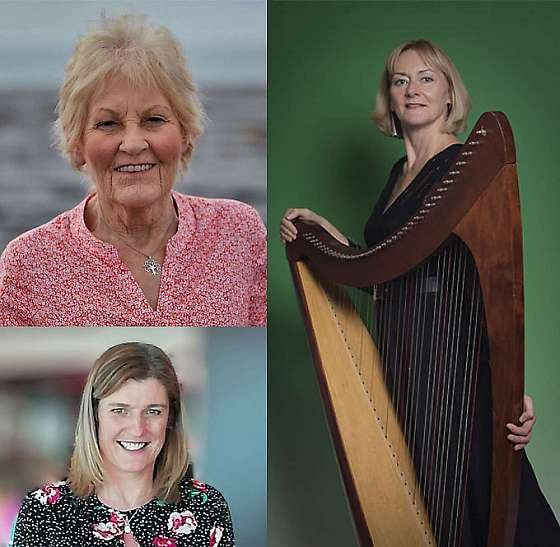 Catherine Rhatigan, Treasa Ní Mhiolláin & Eileen Carr at the Ancient Music Festival