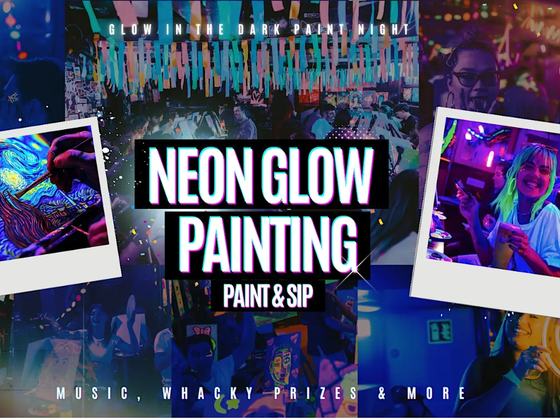 Neon Painting: Cherry Blossoms
