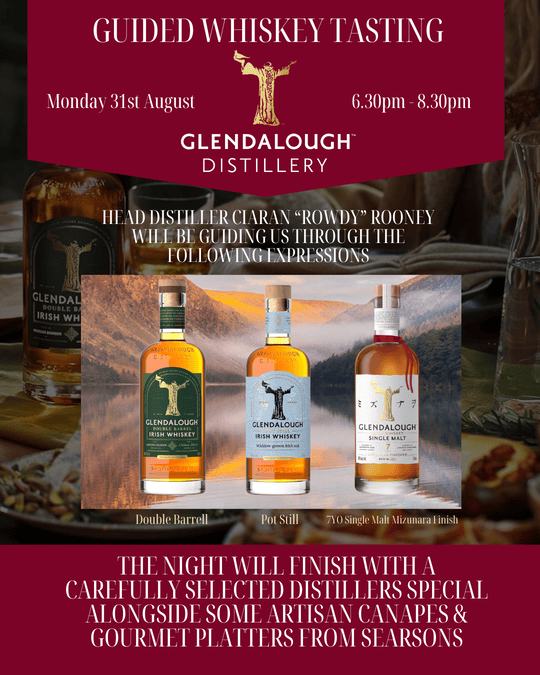 Glendalough Whiskey Tasting Masterclass at Searsons of Baggot Street - National Whiskey Bar of the Year 2024