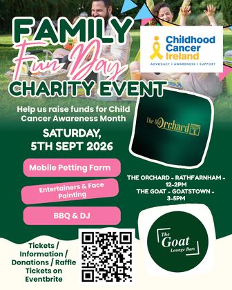 Community Family Fun Day 2026 | In Support of Childhood Cancer Ireland at The Old Orchard Inn & The Goat Bar & Grill